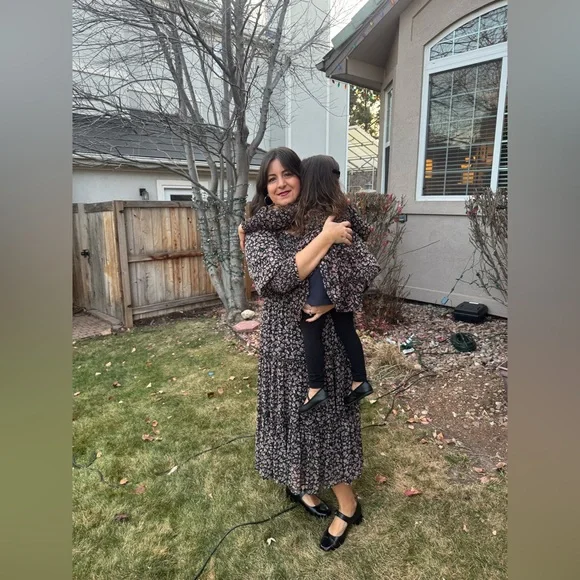 Ivy City Demi Dress in Floral Black and Pink - Picture 5 of 5